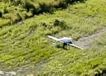 Avião com três pessoas cai em área de difícil acesso em Aquidauana