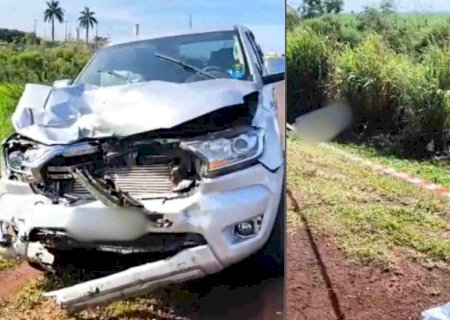 Motociclista morre ao sair de salão de beleza e ser atingida por caminhonete na BR-163 