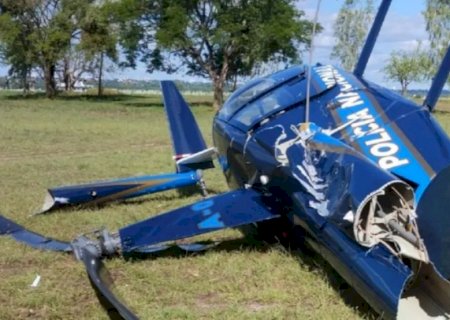 Helicóptero da Polícia Nacional cai durante operação em cidade paraguaia