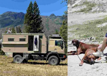 Viajando pela América do Sul, os alemães Uwe e Kerstin curtem natureza de MS em motorhome