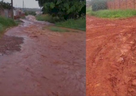 VÍDEO: Ruas do Lageado ficam intransitáveis após chuva e enxurrada