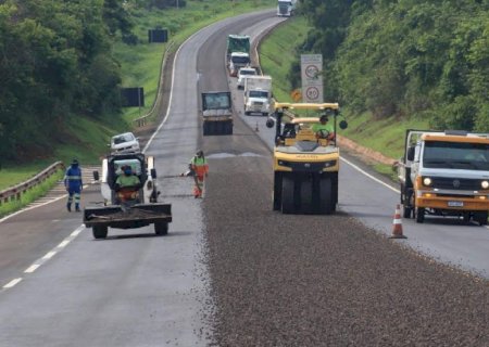 Tráfego na BR-163 tem pontos de intervenção devido a obras na rodovia nesta sexta-feira