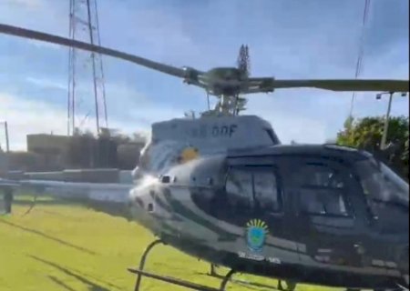 Com uso de helicóptero, polícia faz operação contra tráfico em Maracaju