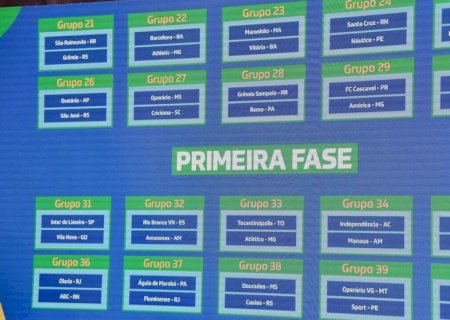 Com times de MS, CBF divulga tabela da Copa do Brasil