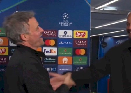 Luis Enrique brinca com Kompany em zona mista após PSG x Bayern: "Gostou?"