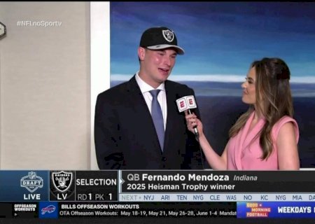 NFL: Raiders selecionam Fernando Mendoza, quarterback campeão do College, na 1ª escolha do Draft