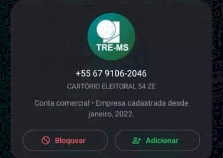 Contato do TRE-MS por WhatsApp n&atilde;o &eacute; golpe, mas eleitores devem ficar atentos