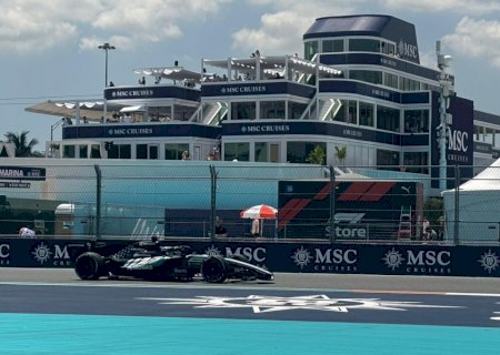 Luxo e ostentação na F1: marina “fake' de Miami ganha camarote em forma de iate de 80 metros