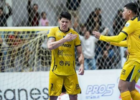 Time de MS vence na prorroga&ccedil;&atilde;o e avan&ccedil;a &agrave;s quartas da Liga de Futsal