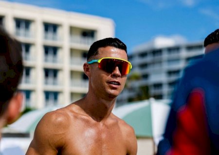Tá calor aí? Cristiano Ronaldo mostra o shape de sunga em treino de Portugal nos EUA; veja fotos