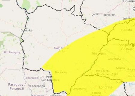 MS tem alerta de tempestade e queda de granizo