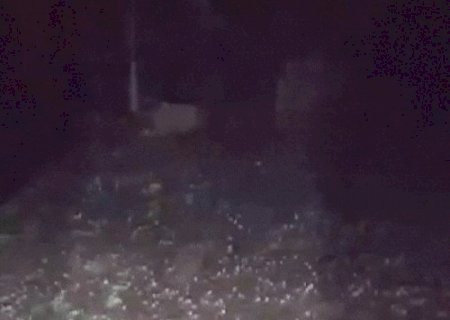 Moradora registra chuva de granizo em assentamento