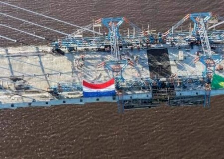 Mau tempo cancela cerim&ocirc;nia do beijo da Ponte Bioce&acirc;nica entre Brasil e Paraguai
