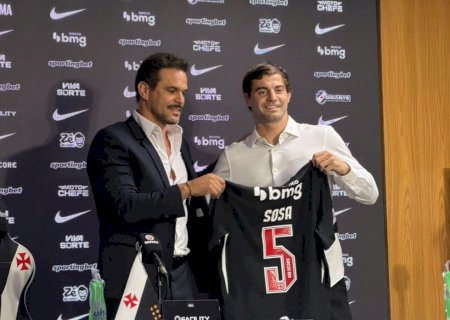 Sosa é apresentado no Vasco e cita importância de jogo contra o Santos: "Uma final"